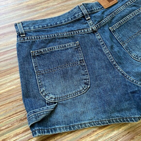 Tommy Hilfiger Women's Carpenter Jean Shorts Vintage Y2K Blue Denim Size 16 - Picture 5 of 9